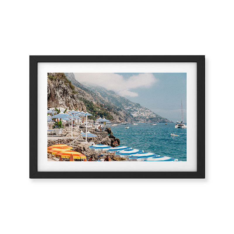 Beach Club in Positano Framed Art Print Gallery Image 2