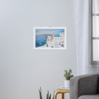 Cliffside in Santorini Art Print Gallery Image 3