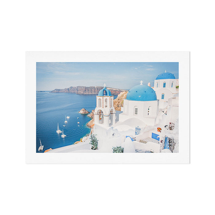 Cliffside in Santorini Art Print Gallery Image 1