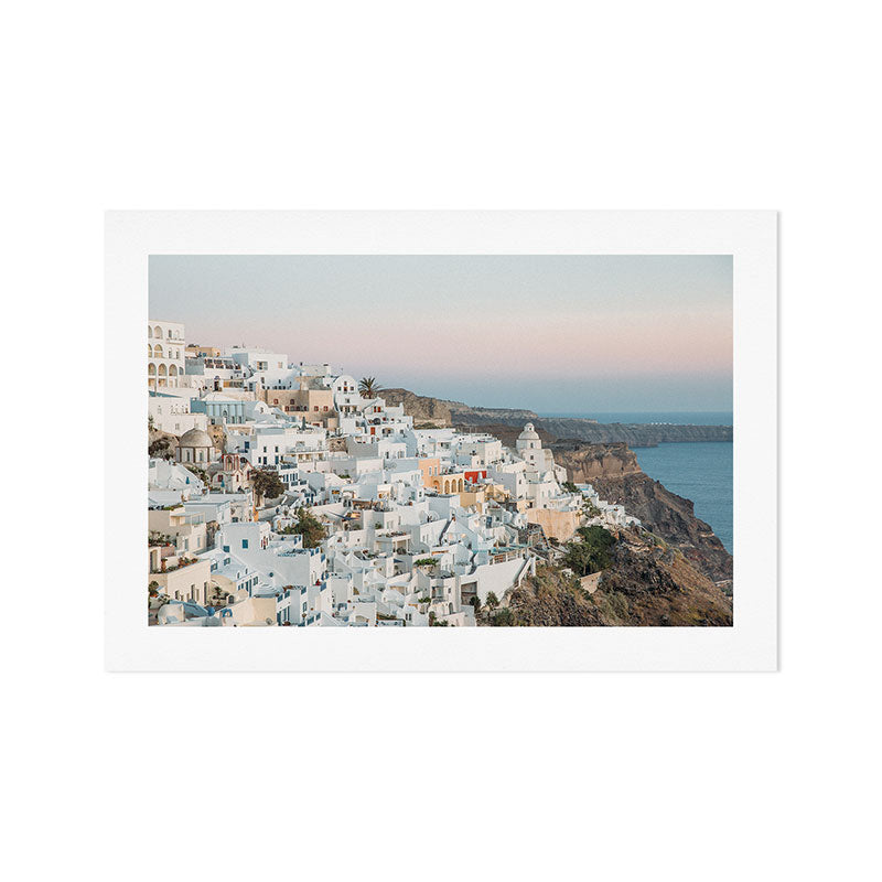 Cool Summer Evening in Santorini Art Print Gallery Image 1