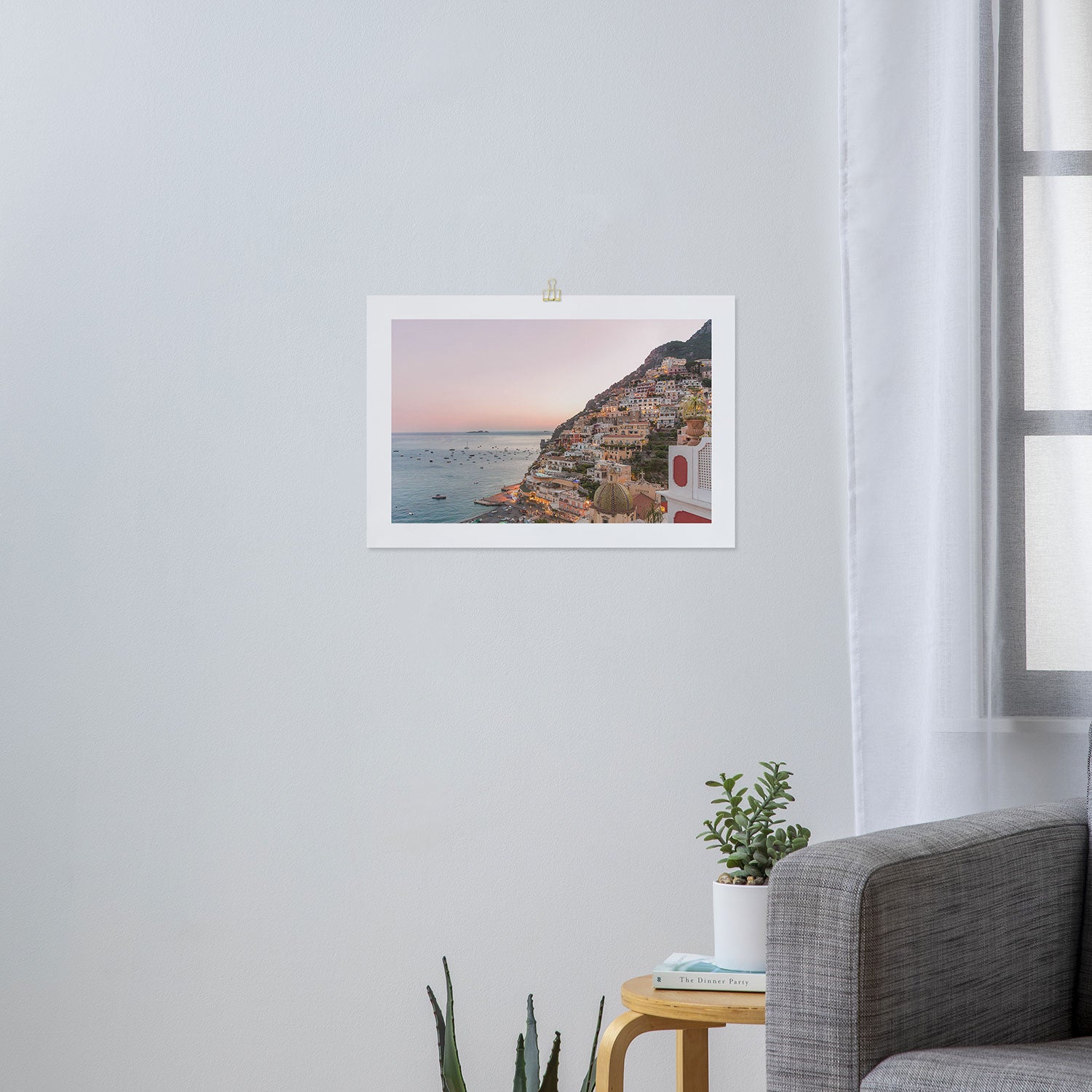 Positano at Dusk Art Print Gallery Image 3