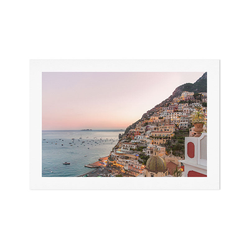 Positano at Dusk Art Print Gallery Image 1