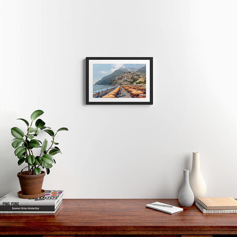 Positano Beach Framed Art Print Gallery Image 2