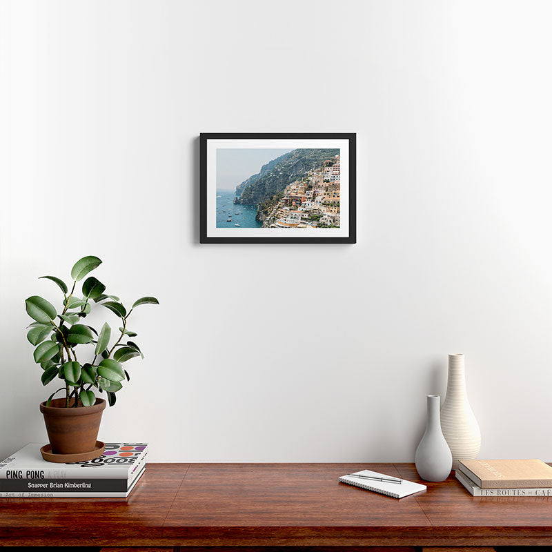 Positano Cliffs Framed Art Print Gallery Image 2