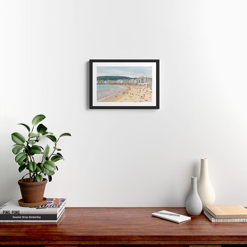 San Sebastian Beach Framed Art Print Gallery Image 2