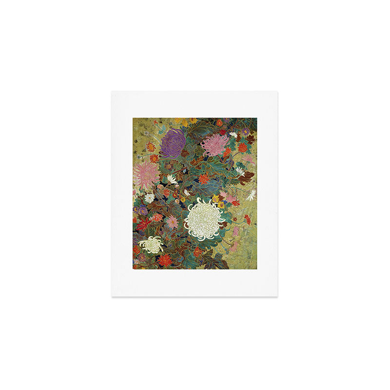 Vivid type flower Japanese painting Art Print Gallery Image 1