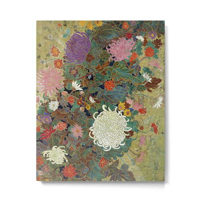 Vivid type flower Japanese painting Metal Print Gallery Image 1