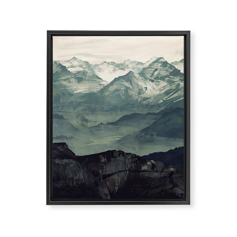 Mountain Fog Framed Canvas Print Gallery Image 6