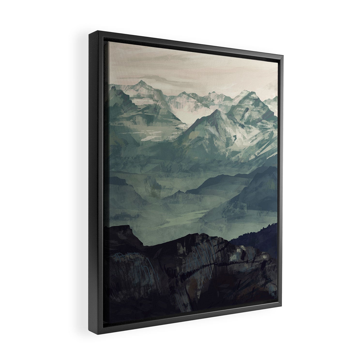 Mountain Fog Framed Canvas Print Gallery Image 2