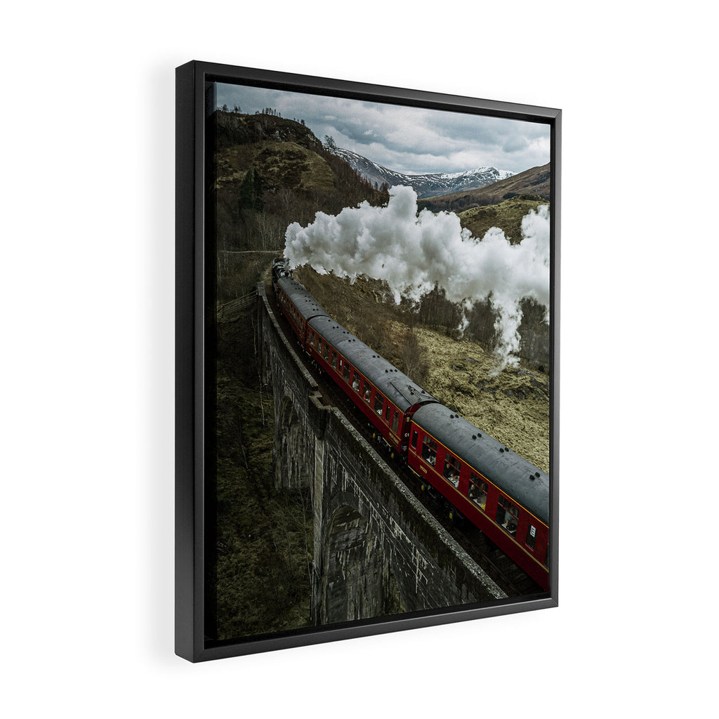A Magical Train Journey Through The Scottish Highlands Framed Canvas Print Gallery Image 2