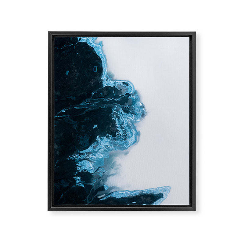 Abstract Lake in Iceland Framed Canvas Print Gallery Image 6