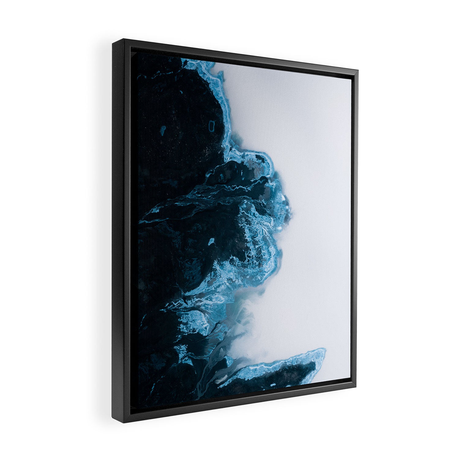 Abstract Lake in Iceland Framed Canvas Print Gallery Image 2