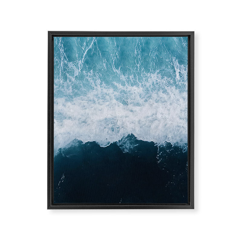 Abstract Wild Waves â Minimalism and Ocean Textures Framed Canvas Print Gallery Image 6