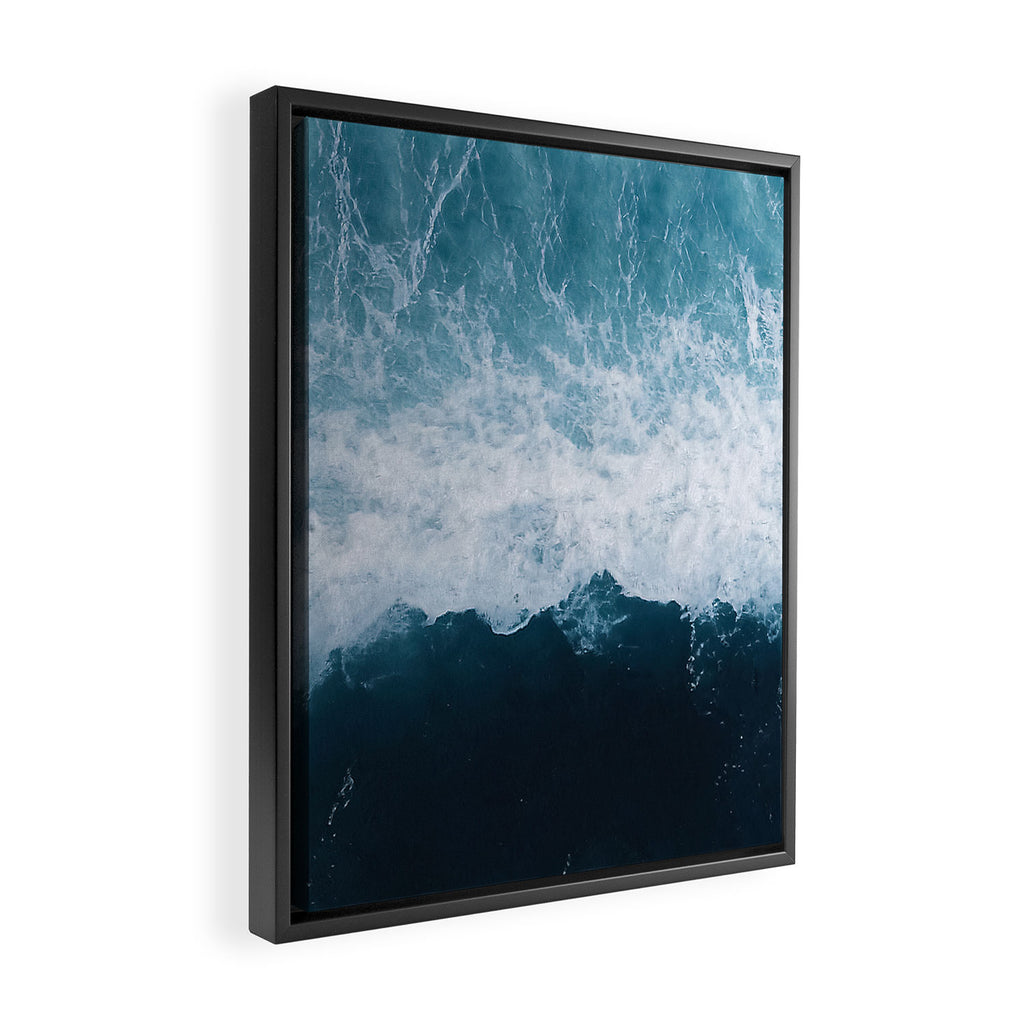 Abstract Wild Waves â Minimalism and Ocean Textures Framed Canvas Print Gallery Image 2