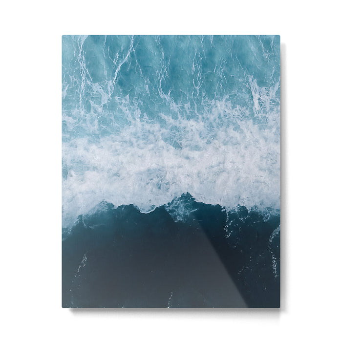 Abstract Wild Waves â Minimalism and Ocean Textures Metal Print Gallery Image 1