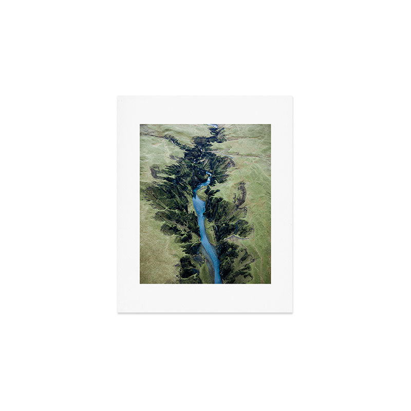 Aerial View of Fjaðrárgljúfur Canyon in Iceland Art Print Gallery Image 1