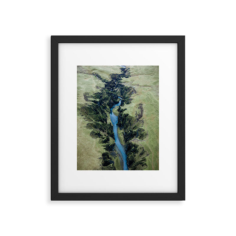 Aerial View of Fjaðrárgljúfur Canyon in Iceland Framed Art Print Gallery Image 5