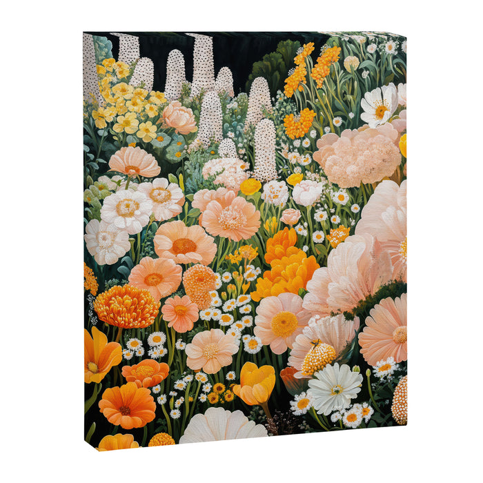 Botanical Art Maximalist Poster Dopamine Decor Japanese Painting Floral Art Flower Print Japandi Art Canvas Print Gallery Image 1