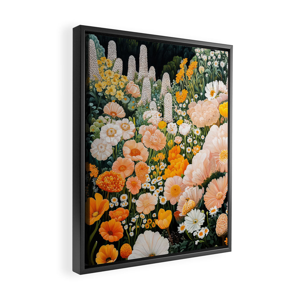 Botanical Art Maximalist Poster Dopamine Decor Japanese Painting Floral Art Flower Print Japandi Art Framed Canvas Print Gallery Image 2