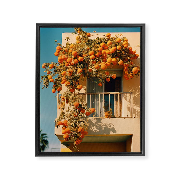 Californian Oranges in Summer Framed Canvas Print Gallery Image 1