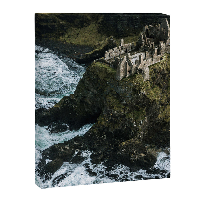 Castle Ruin by the Irish Sea Canvas Print Gallery Image 1