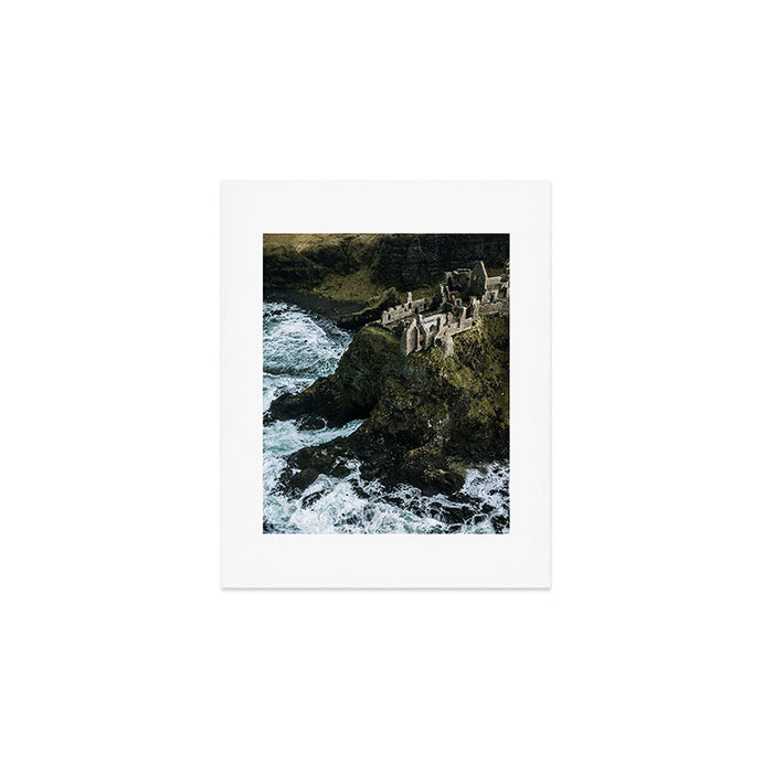 Castle Ruin by the Irish Sea Art Print Gallery Image 1