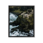 Castle Ruin by the Irish Sea Framed Canvas Print Gallery Image 6