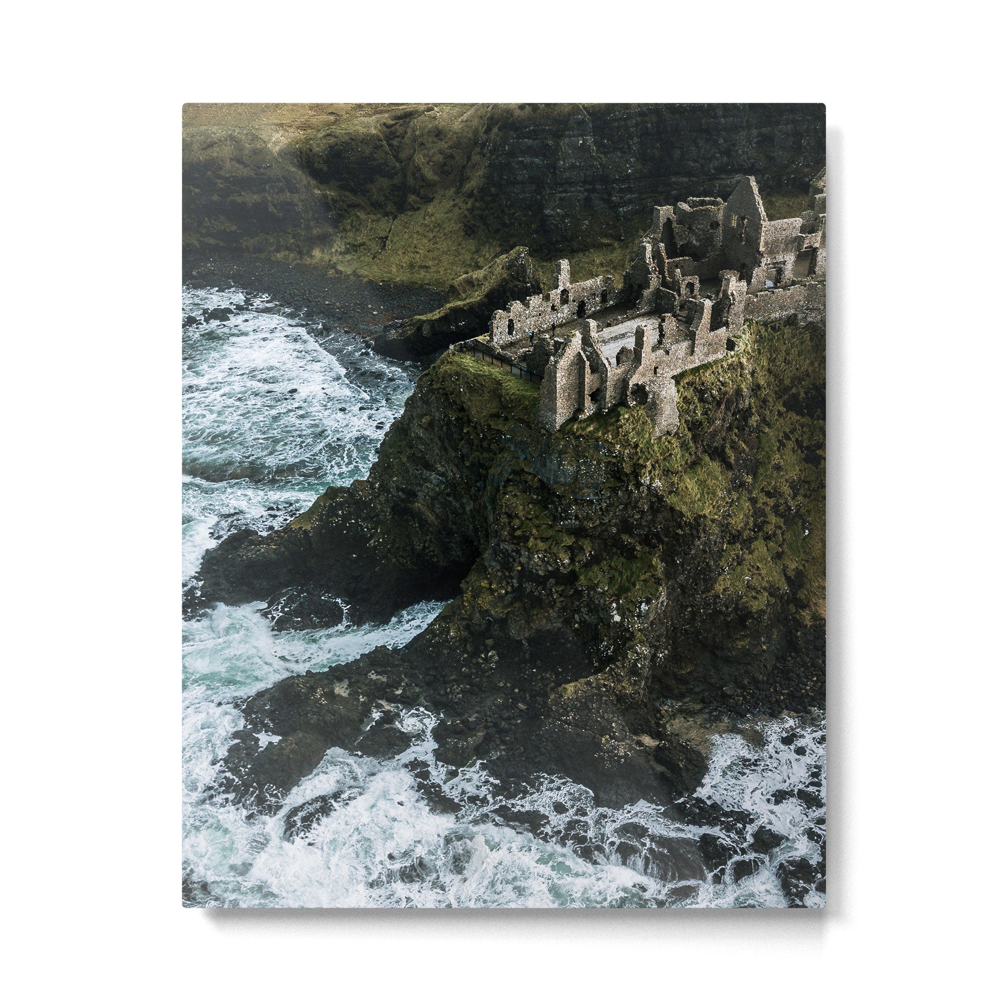 Castle Ruin by the Irish Sea Metal Print Gallery Image 4