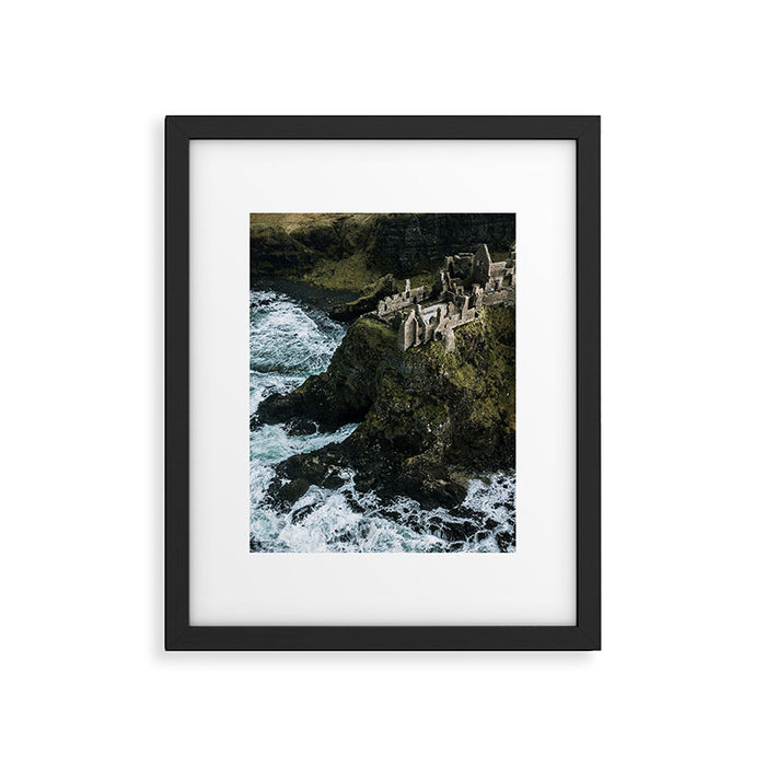 Castle Ruin by the Irish Sea Framed Art Print Gallery Image 1