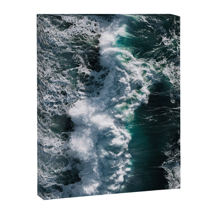 Crashing ocean waves - Ireland's seascapes at sunset Canvas Print Gallery Image 1