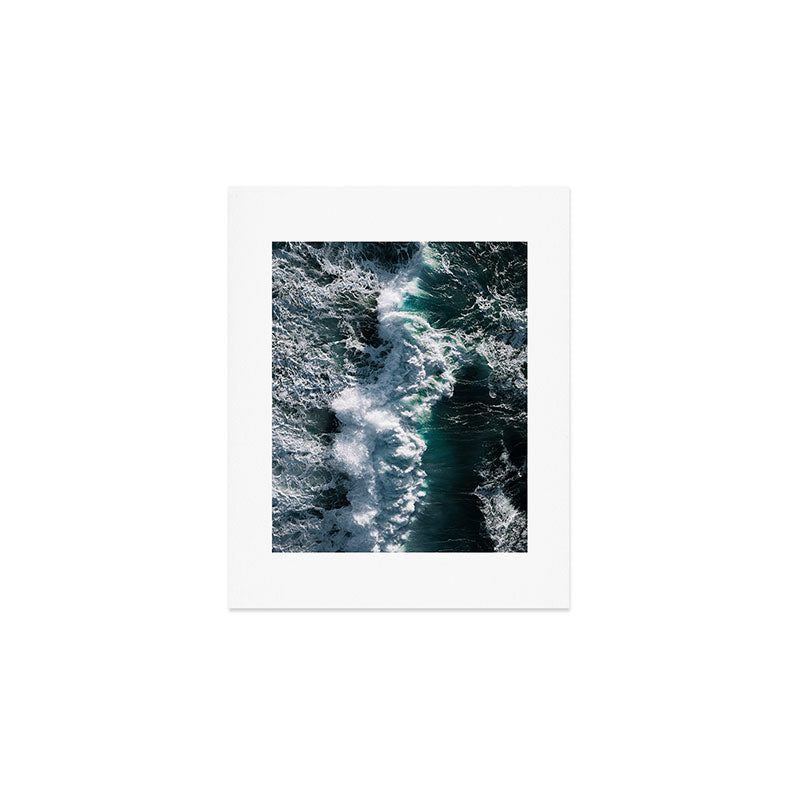 Crashing ocean waves - Ireland's seascapes at sunset Art Print Gallery Image 1