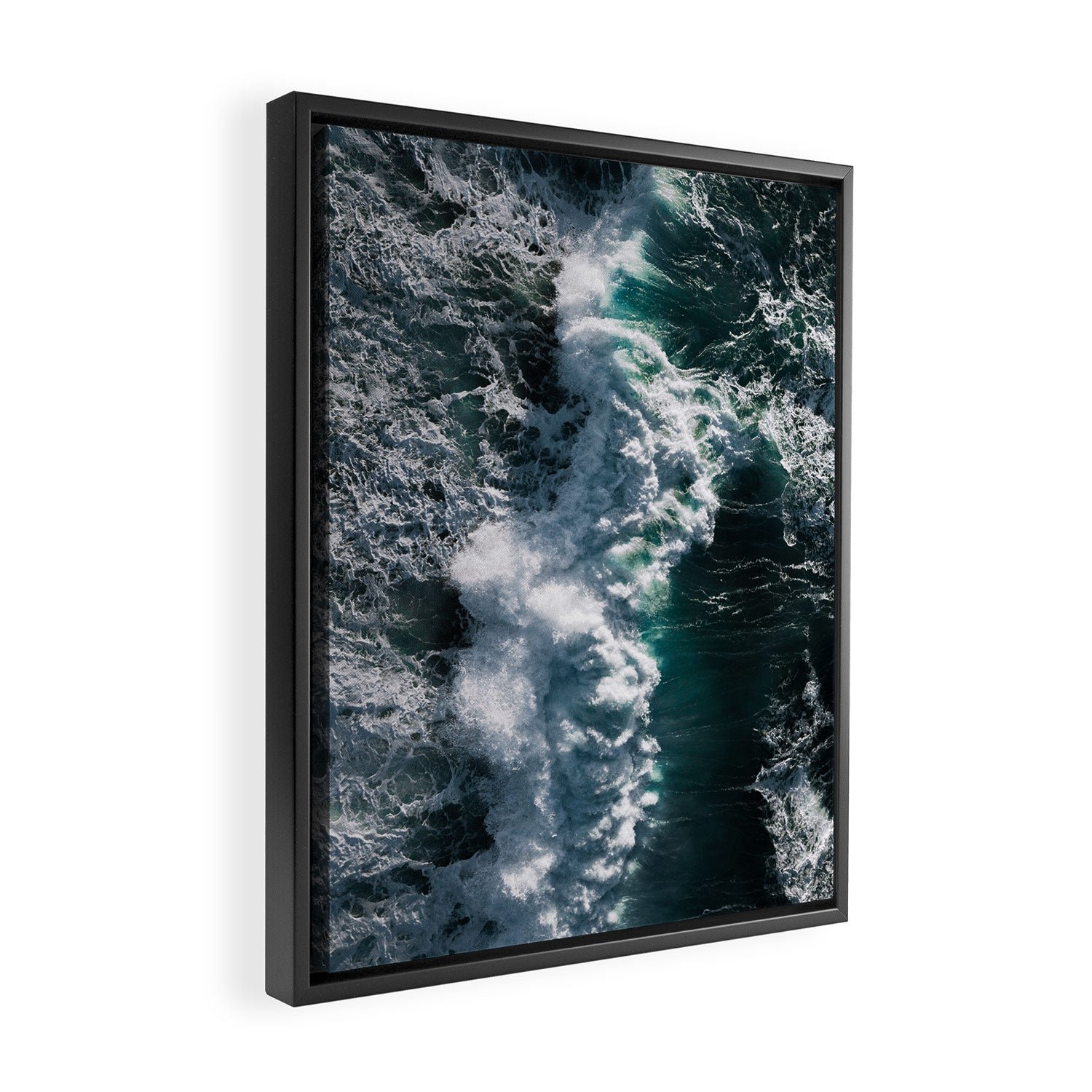 Crashing ocean waves - Ireland's seascapes at sunset Framed Canvas Print Gallery Image 2