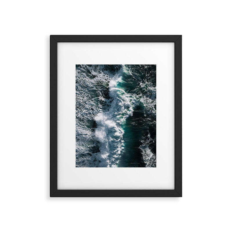 Crashing ocean waves - Ireland's seascapes at sunset Framed Art Print Gallery Image 5