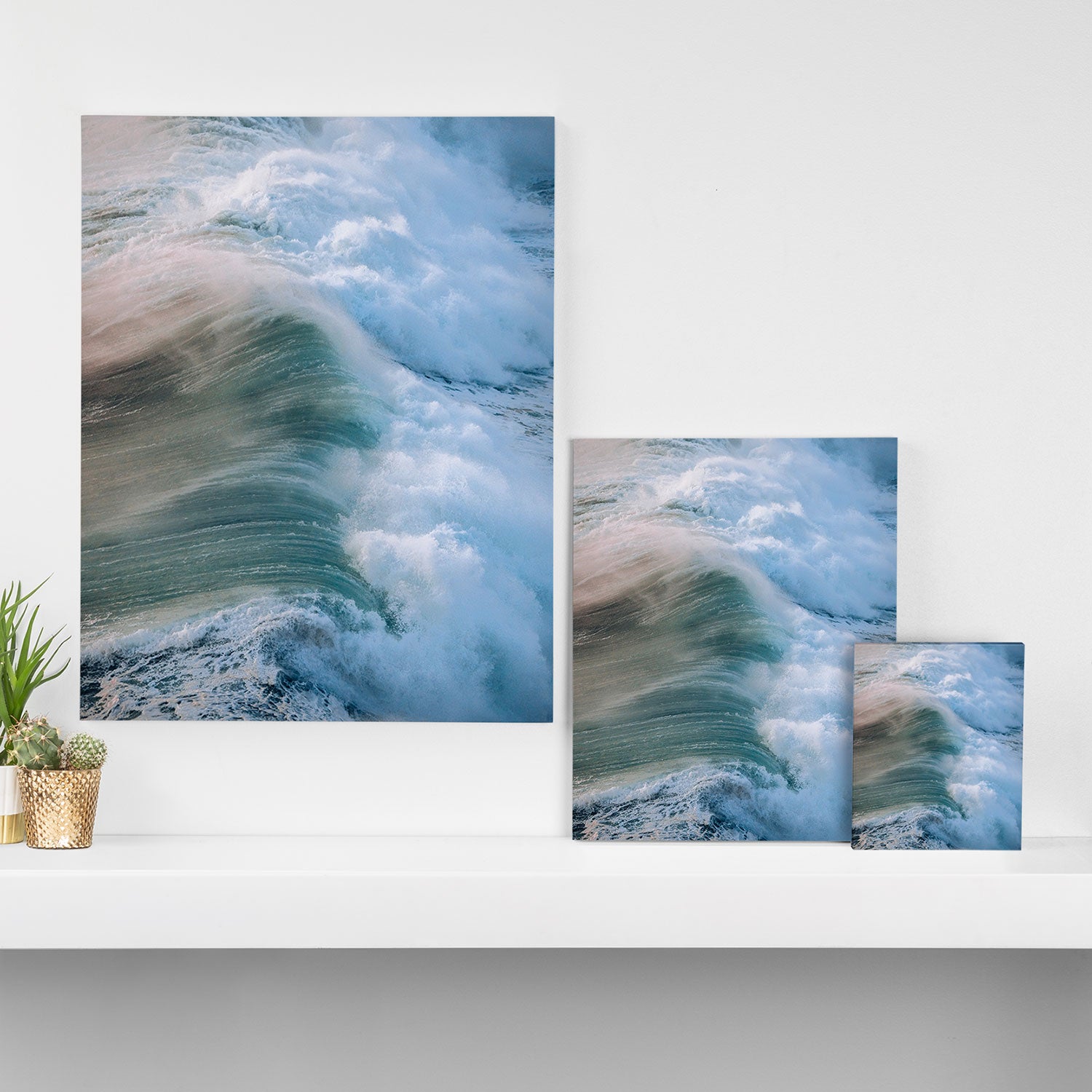 Waves in the Sunset Light Canvas Print Gallery Image 3