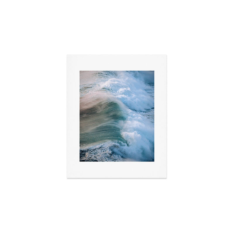 Waves In The Sunset Light Art Print