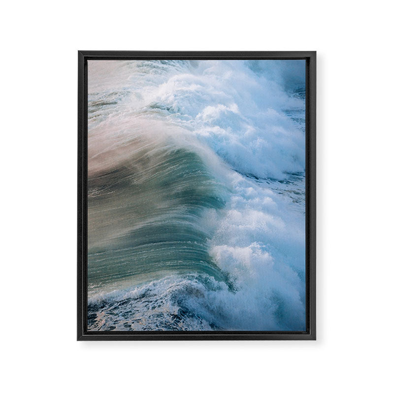 Waves in the Sunset Light Framed Canvas Print Gallery Image 6