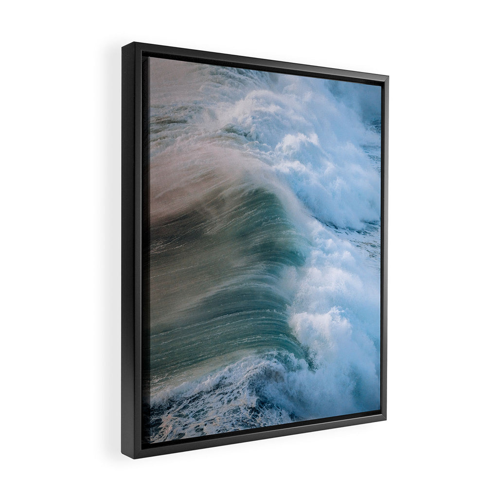 Waves in the Sunset Light Framed Canvas Print Gallery Image 2
