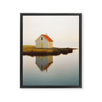 Cute Little Cabin In Iceland Framed Canvas Print Gallery Image 6