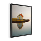 Cute Little Cabin In Iceland Framed Canvas Print Gallery Image 2