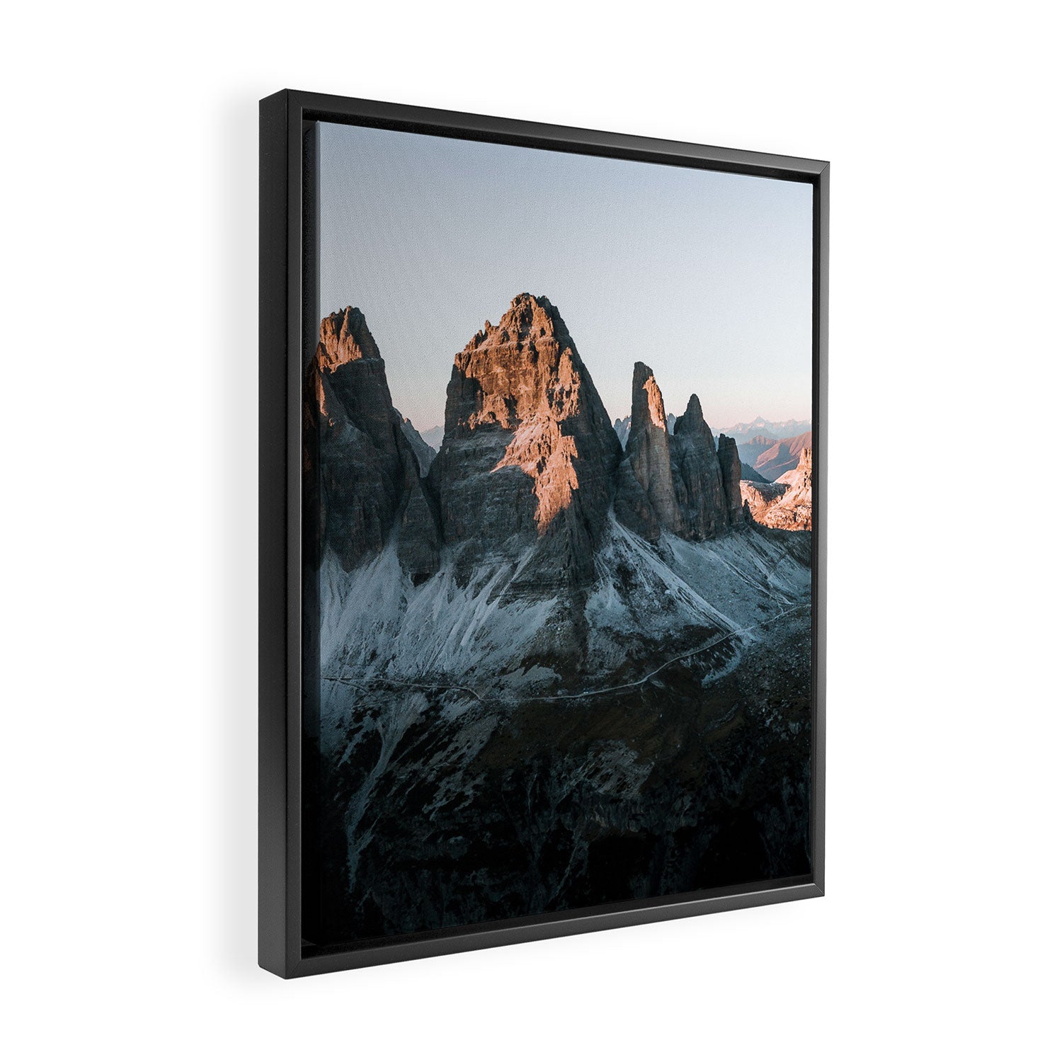 Dolomites sunset panorama - Landscape Photography Framed Canvas Print Gallery Image 2