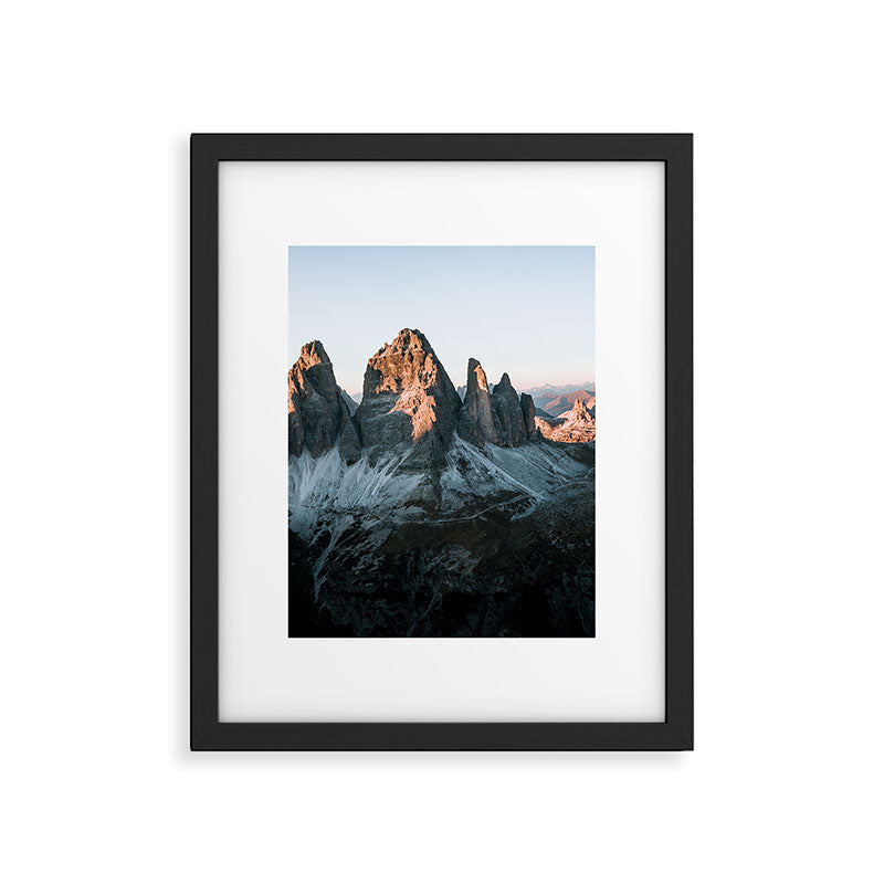Dolomites sunset panorama - Landscape Photography Framed Art Print Gallery Image 4