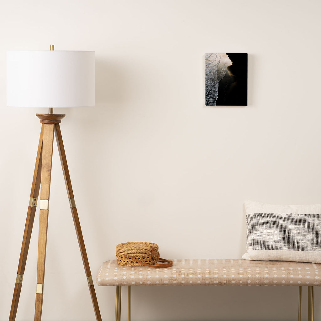 Endless Black Sand Beach Landscape In Iceland Canvas Print Gallery Image 2