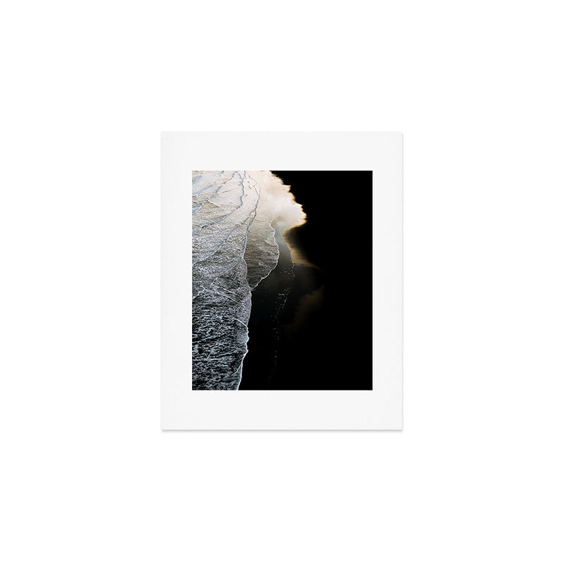 Endless Black Sand Beach Landscape In Iceland Art Print Gallery Image 1