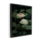 Floral Japandi Wall Art Lotus Flower Print Japanese Wall Art Sage Green Poster Wabi Sabi Painting Framed Canvas Print Gallery Image 2