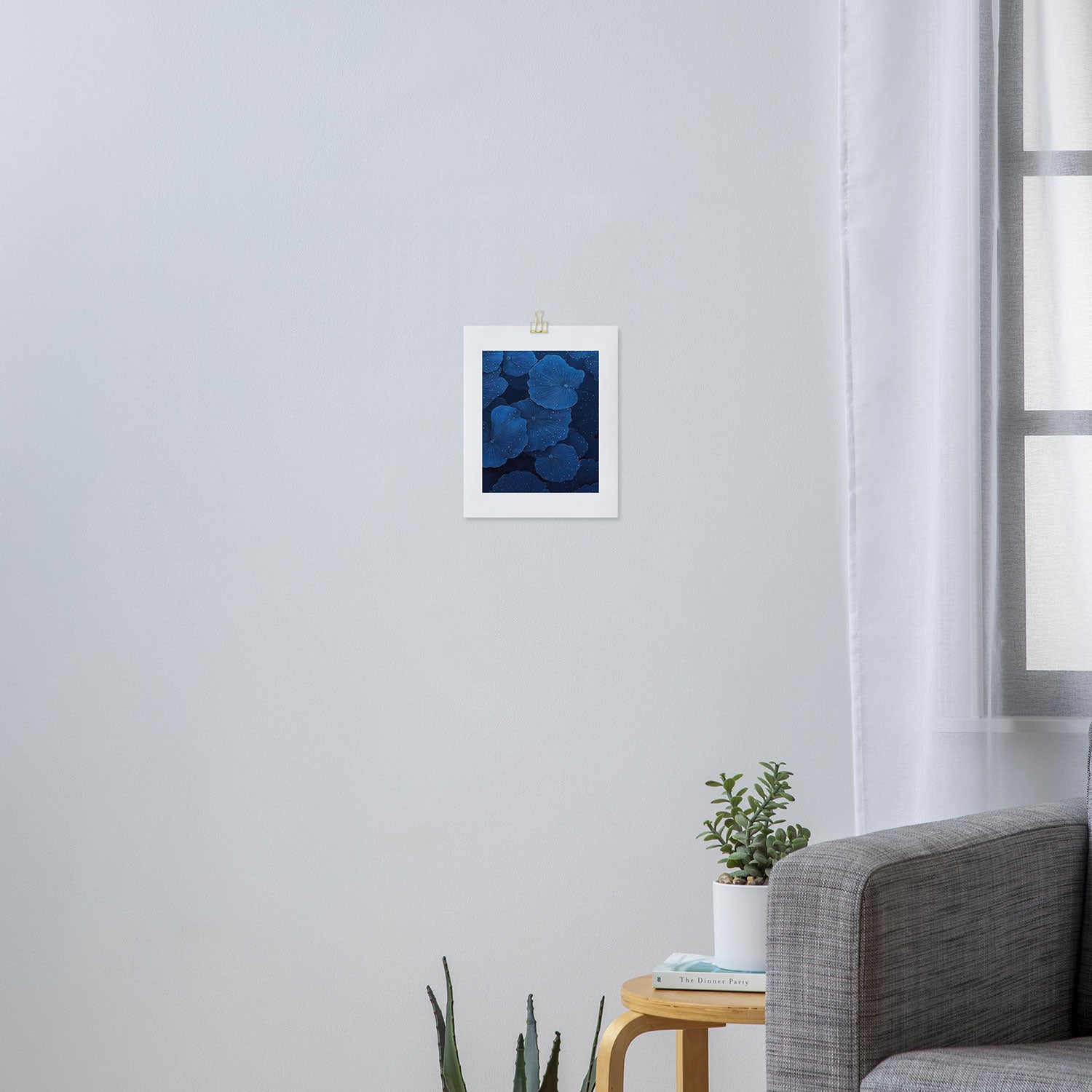 Floral Poster Flower Print Botanical Japanese Art Blue Wall Art dopamine decor Maximalist Wall Art Art Print Gallery Image 3