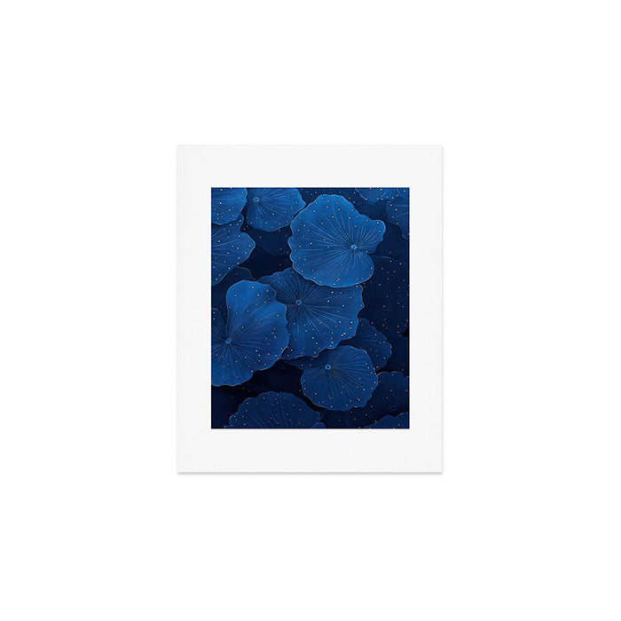 Floral Poster Flower Print Botanical Japanese Art Blue Wall Art dopamine decor Maximalist Wall Art Art Print Gallery Image 1