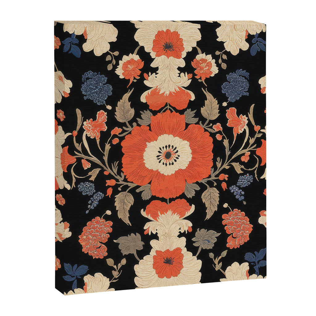 Floral Symphony of Elegance Stitch Pattern Canvas Print Gallery Image 6