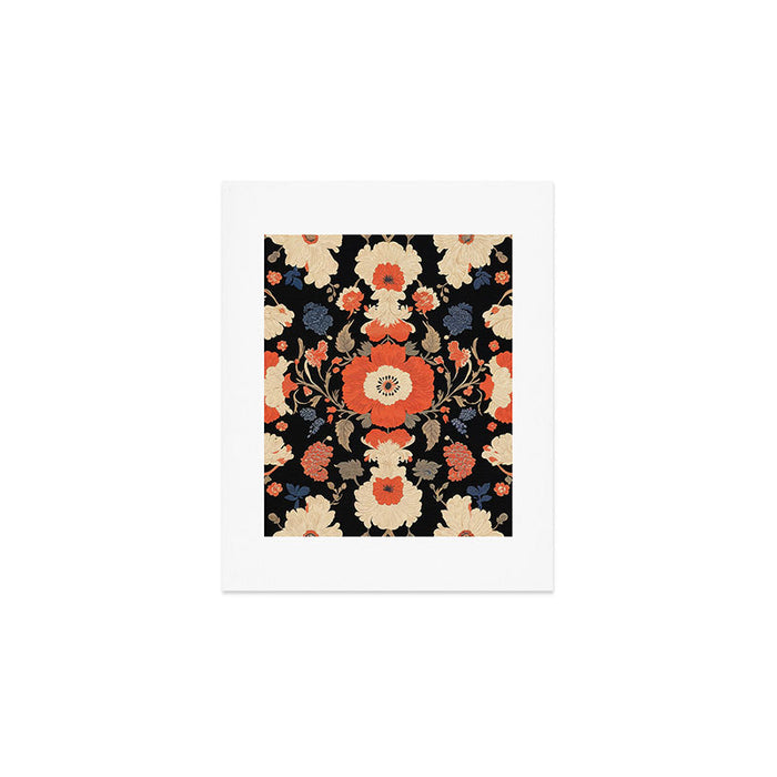 Floral Symphony of Elegance Stitch Pattern Art Print Gallery Image 1