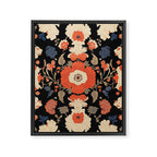Floral Symphony of Elegance Stitch Pattern Framed Canvas Print Gallery Image 6