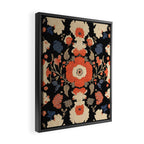 Floral Symphony of Elegance Stitch Pattern Framed Canvas Print Gallery Image 2